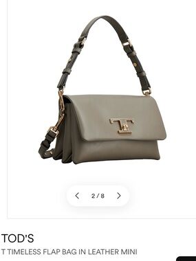 Tod's T Timeless Mini Leather Flap Shoulder and Crossbody Bag
